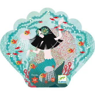   Djeco Formadobozos puzzle - Gyöngyhalász lányka, 54 db-os - Aquadic paradise