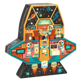   Djeco Formadobozos puzzle - Űrállomás, 54 db-os - Space station