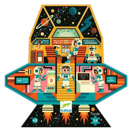 Djeco Formadobozos puzzle - Űrállomás, 54 db-os - Space station