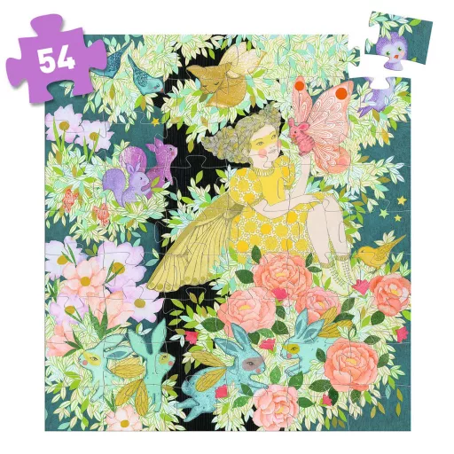 Djeco Formadobozos puzzle - Flóra álomfája, 54 db-os - Flora's Tree