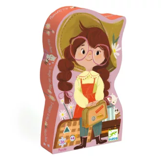   Djeco Formadobozos puzzle - Mia utazása, 36 db-os - Mia's Journey