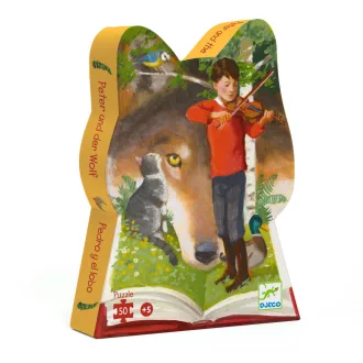   Djeco Formadobozos puzzle - Péter és a farkas, 50 db-os - Peter and the Wolf