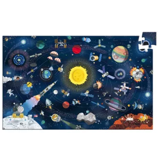   Djeco Megfigyeltető puzzle - A világűr, 200 db-os - The space + booklet