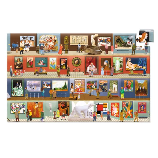 Djeco Megfigyeltető puzzle - A múzeumban, 500 db-os - At the Museum + booklet