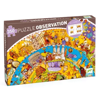   Djeco Megfigyeltető puzzle - Történelem, 350 db-os spirál puzzle - History + booklet