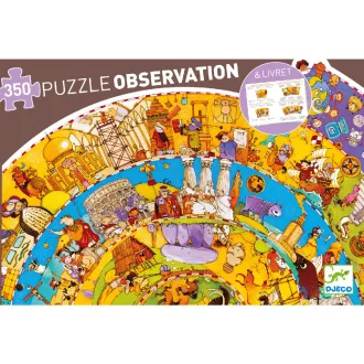   Djeco Megfigyeltető puzzle - Történelem, 350 db-os spirál puzzle - History + booklet