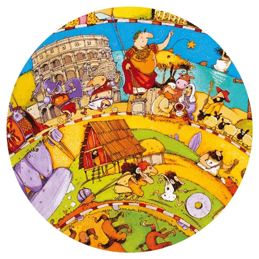 Djeco Megfigyeltető puzzle - Történelem, 350 db-os spirál puzzle - History + booklet