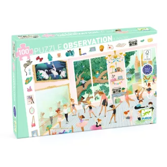   Djeco Megfigyeltető puzzle - Balett iskola, 100 db-os - The dance school