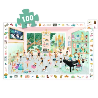   Djeco Megfigyeltető puzzle - Balett iskola, 100 db-os - The dance school