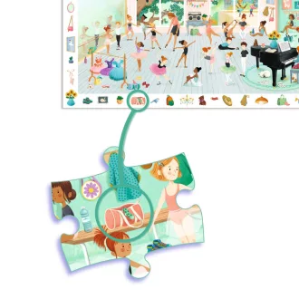   Djeco Megfigyeltető puzzle - Balett iskola, 100 db-os - The dance school