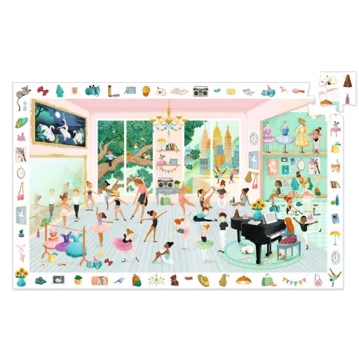 Djeco Megfigyeltető puzzle - Balett iskola, 100 db-os - The dance school