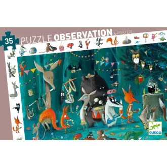   Djeco Megfigyeltető puzzle - Zenekar, 35 db-os - The orchestra