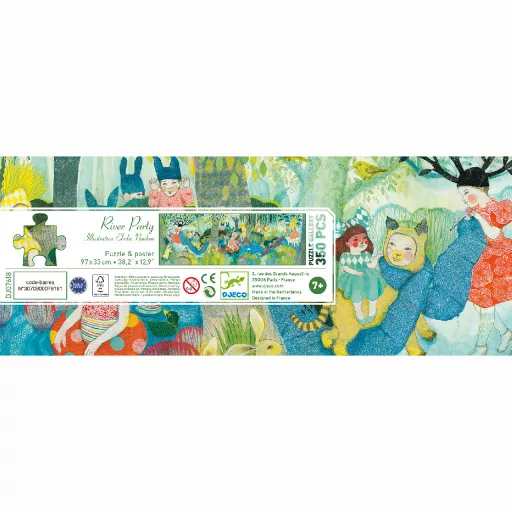 Djeco Művész puzzle - Folyóparti piknik, 350 db-os - River Party