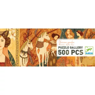   Djeco Művész puzzle - Egyszarvú és a hölgy, 500 db-os - Unicorn lady