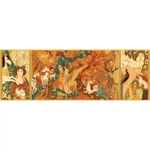 Djeco Művész puzzle - Egyszarvú és a hölgy, 500 db-os - Unicorn lady