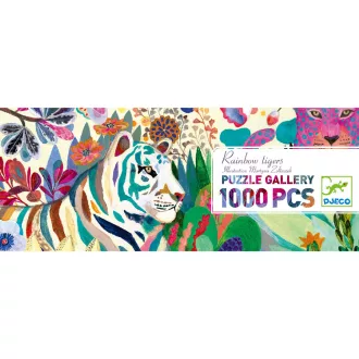   Djeco Művész puzzle - Szivárványos tigrisek, 1000 db-os - Rainbow Tigers