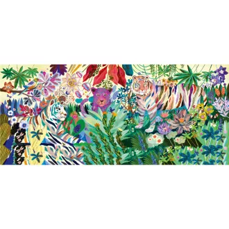   Djeco Művész puzzle - Szivárványos tigrisek, 1000 db-os - Rainbow Tigers