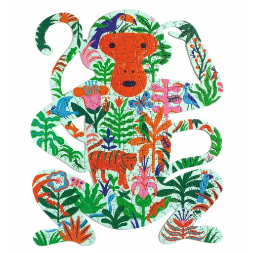 Djeco Művészeti puzzle - Majom, 350 db-os - Monkey
