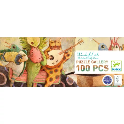 Djeco Művész puzzle - Csodálatos utazás, 100 db-os - Wonderful ride