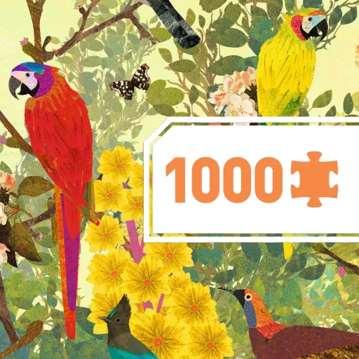Djeco Művész puzzle - Békés madarak, 1000 db-os - Peaceful birds