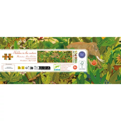 Djeco Művész puzzle - A természet rejtekén, 1000 db-os - Hidden in the Nature