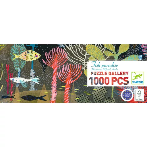 Djeco Művész puzzle - Halparadicsom, 1000 db-os - Fish Paradise