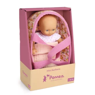 Djeco Játékbaba Mini, 20 cm - Barbara mózeskosárral