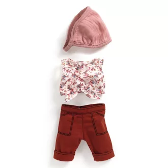   Djeco Játékbaba kiegészítő, babaruha - Bordó - Outfit Burgundy