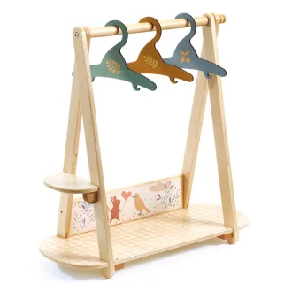   Djeco Nagy ruhafogas 3 vállfával - Large clothes rack, 3 hangers