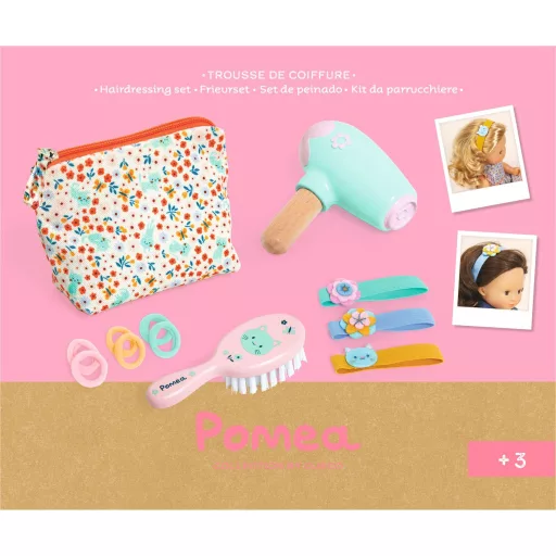Djeco Játékbaba kiegészítő, szépítkezés - Baba fodrászkészlet - Hairdressing set