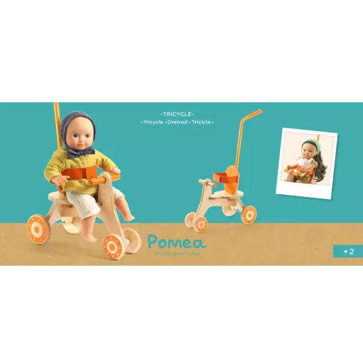 Djeco Játékbaba kiegészítő - Baba tricikli - Tricycle