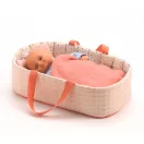 Djeco Mózeskosár - Halvány rózsaszín - Bassinet Pink Lines
