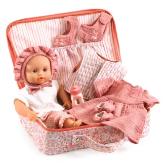   Djeco Játékbaba kiegészítőkkel - Lili bőröndje - Lily's suitcase