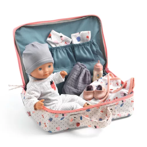 Djeco Játékbaba kiegészítőkkel - Vani bőröndje - Vanille's suitcase