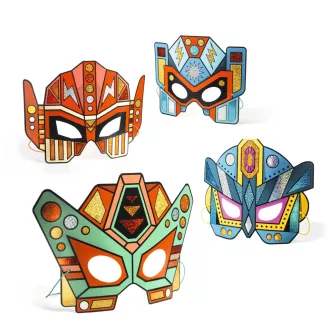   Djeco Csináld magad! - Fémfóliás Robot arcmaszkok - Super robots