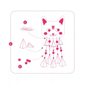 Djeco Készítsd magad! - Kitty szélcsengő - Kitty