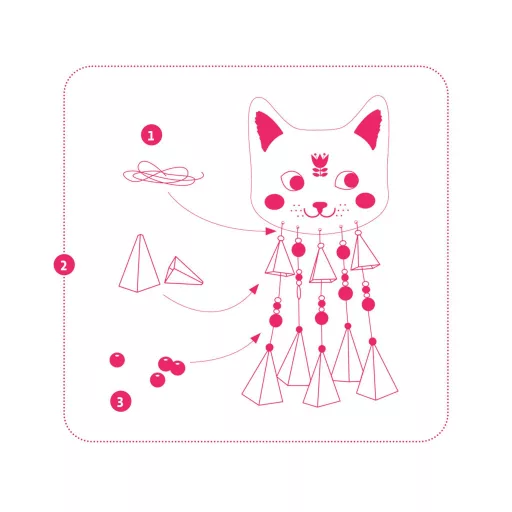 Djeco Készítsd magad! - Kitty szélcsengő - Kitty