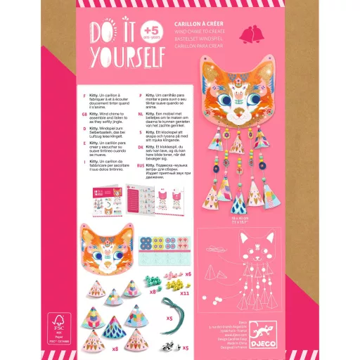 Djeco Készítsd magad! - Kitty szélcsengő - Kitty