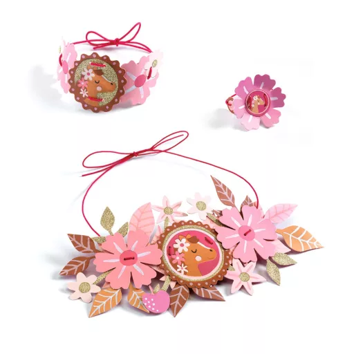 Djeco Készítsd magad! - Papírékszer készítő, csillám - Delicate medallions
