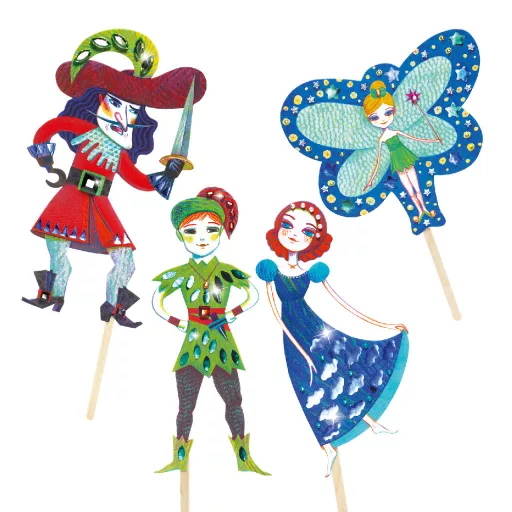 Djeco Készítsd magad! - Pálcás báb figurák - Peter Pan