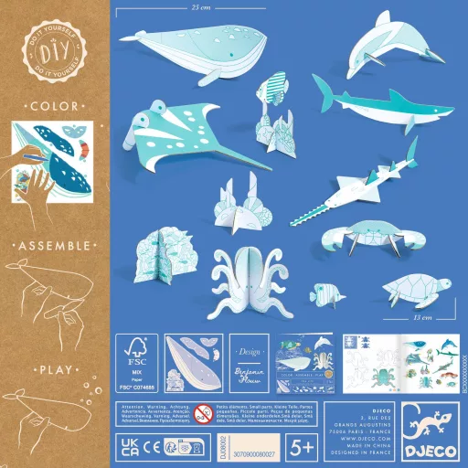 Djeco Készítsd magad! - Élet a tengerben 3D-ben - Sea life