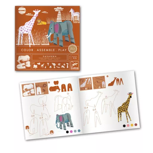 Djeco Készítsd magad! - Élet a szavannán 3D-ben - Savanna
