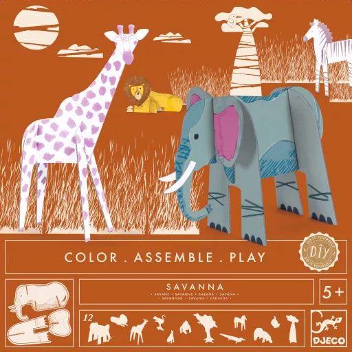 Djeco Készítsd magad! - Élet a szavannán 3D-ben - Savanna