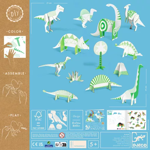Djeco Készítsd magad! - Dínó világ 3D-ben - Dinosaurs