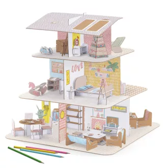   Djeco Készítsd magad! - Baba ház bútorokkal 3D-ben - Doll’s house