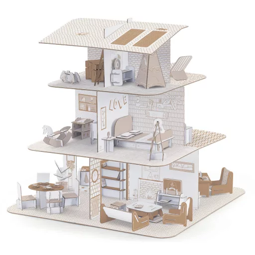 Djeco Készítsd magad! - Baba ház bútorokkal 3D-ben - Doll’s house