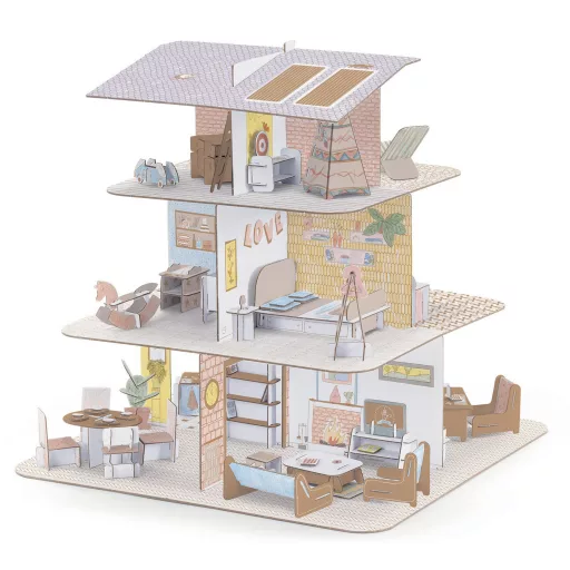 Djeco Készítsd magad! - Baba ház bútorokkal 3D-ben - Doll’s house