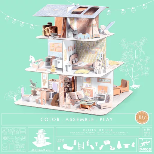 Djeco Készítsd magad! - Baba ház bútorokkal 3D-ben - Doll’s house