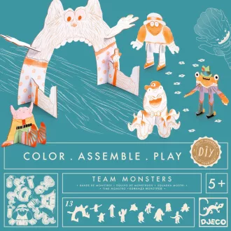   Djeco Csináld magad - Szörnykommandó 3D-ben - Team monsters