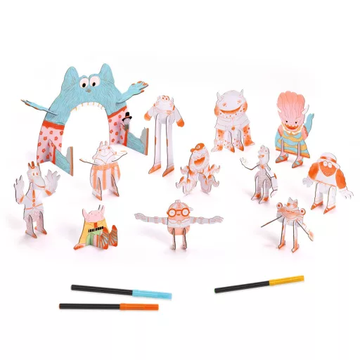Djeco Csináld magad - Szörnykommandó 3D-ben - Team monsters